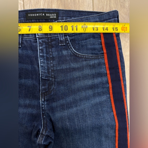 Veronica Beard Carolyn Baby Boot High Rise Jeans Stripe Size 27 - Picture 6 of 8